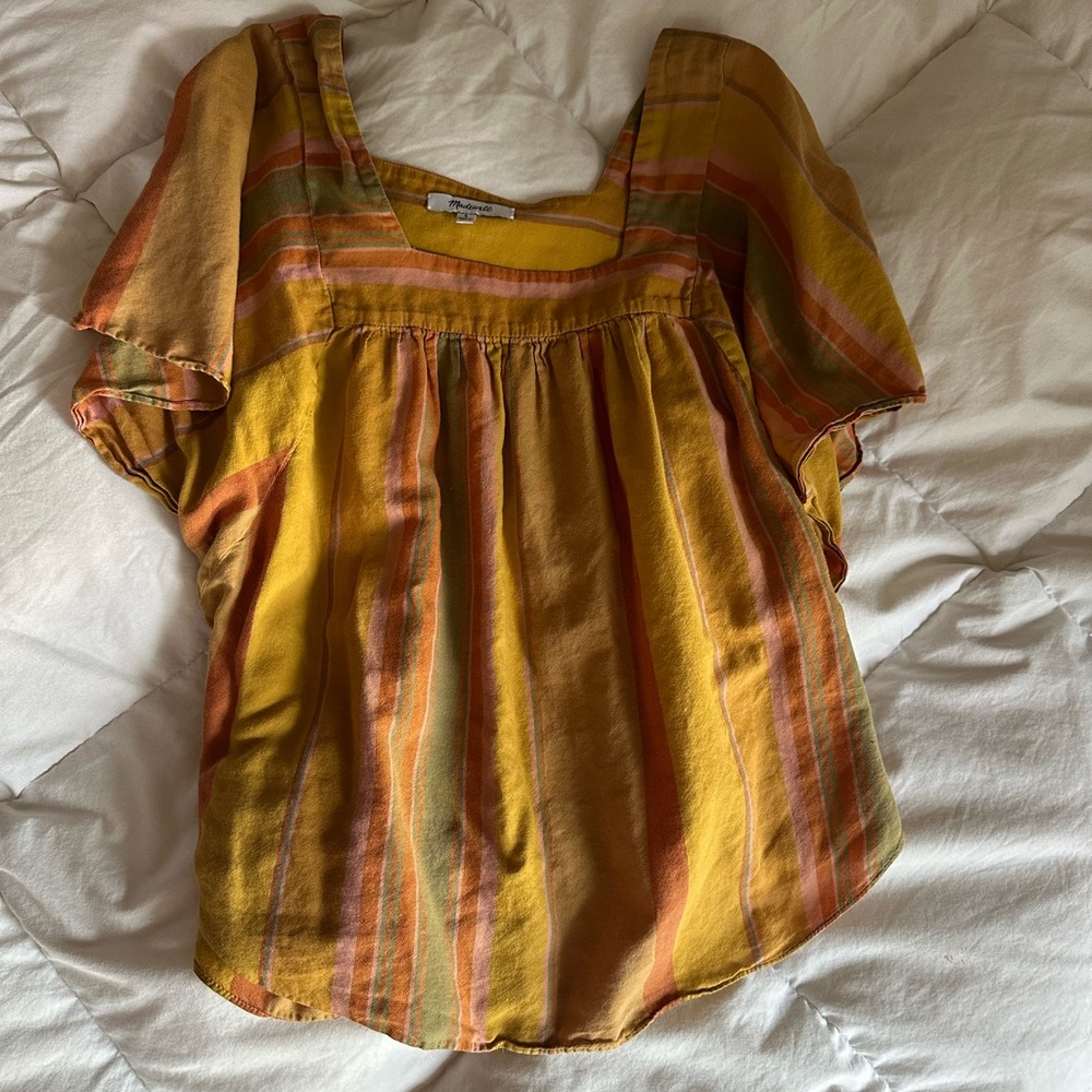 Striped Yellow Madewell Blouse